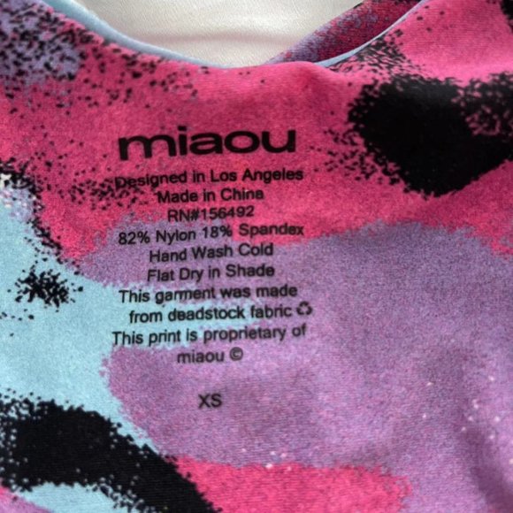 MIAOU Multicolor Demi One-Piece Swimsuit only try-on almost Brand new - Picture 2 of 7